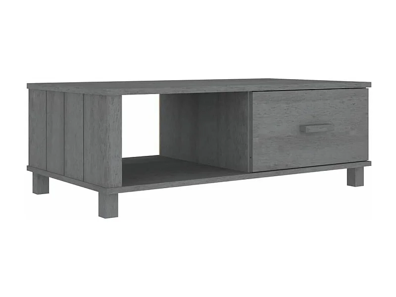 Table basse Gris foncé 100x55x35 Bois massif de pin