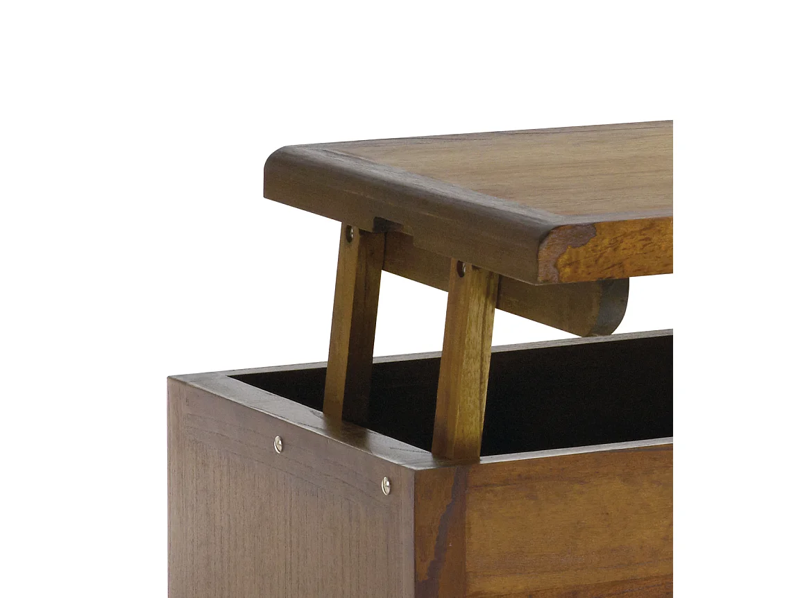 Table basse relevable en bois massif de Mindy marron SOKY