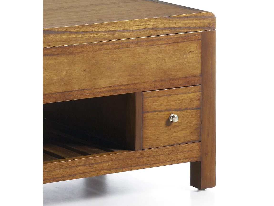 Table basse relevable en bois massif de Mindy marron SOKY