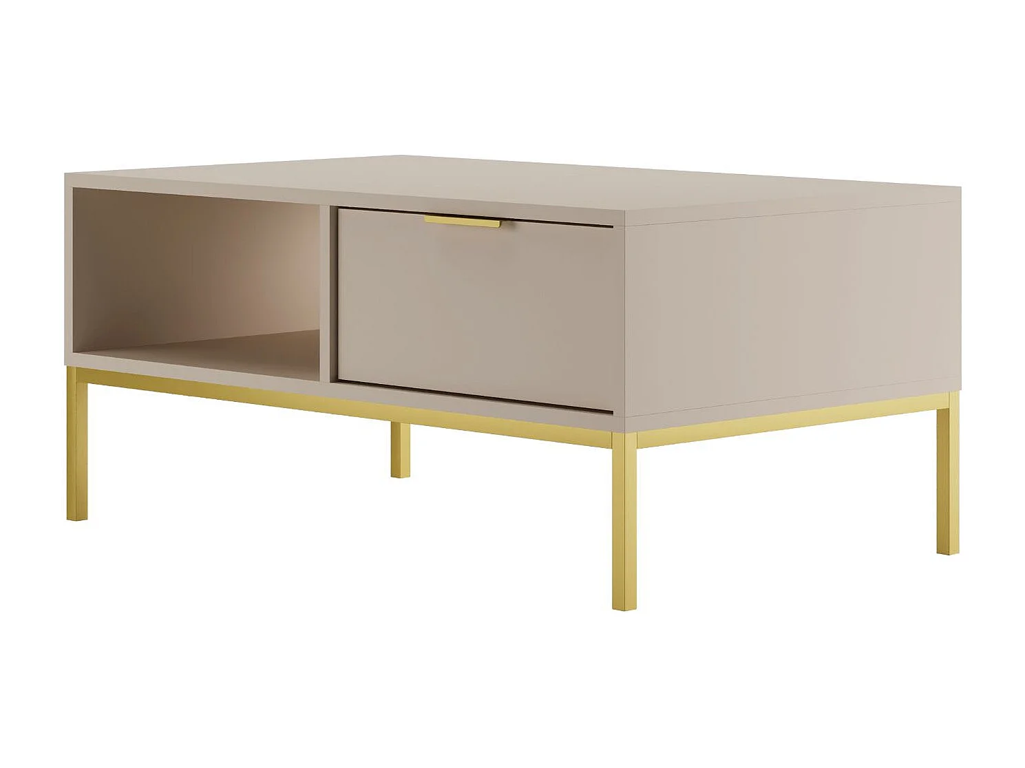 Stolik kawowy AUSTIN 100x60 kaszmir/złoty