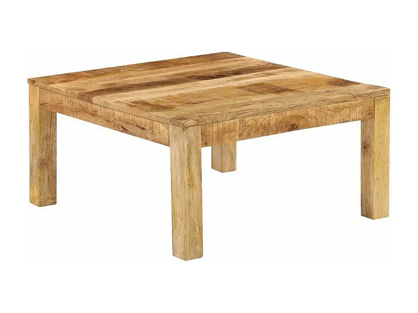 Table basse carrée manguier massif clair Walker