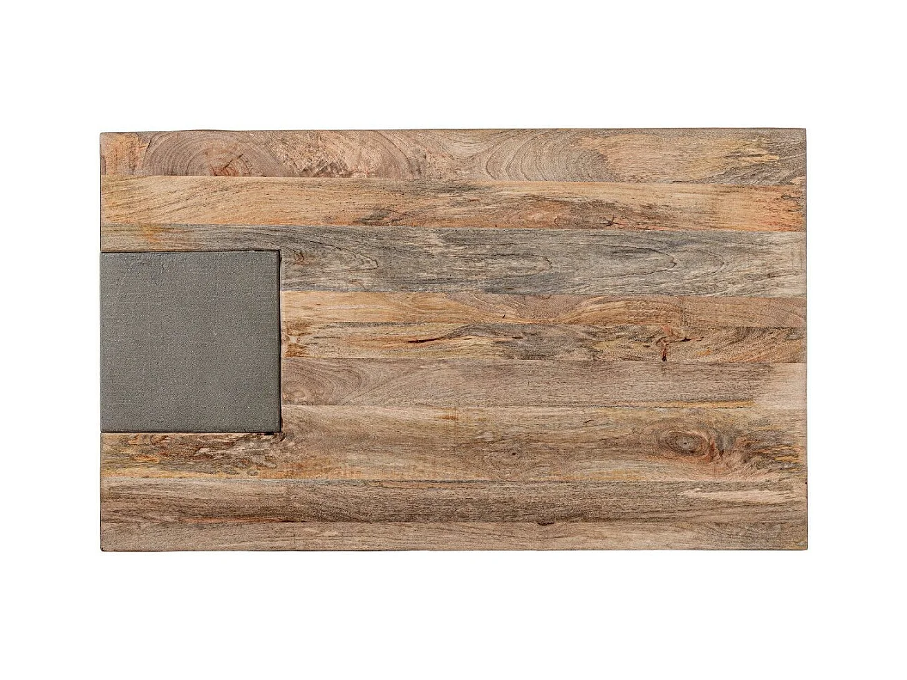 Table basse industrielle bois de manguier recyclé et acier noir Kramer 118cm