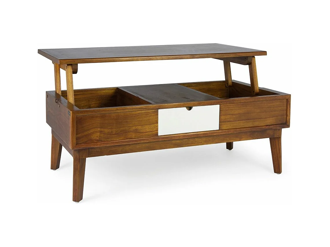 Mesita elevable Mindi Kretos de madera maciza 115 cm