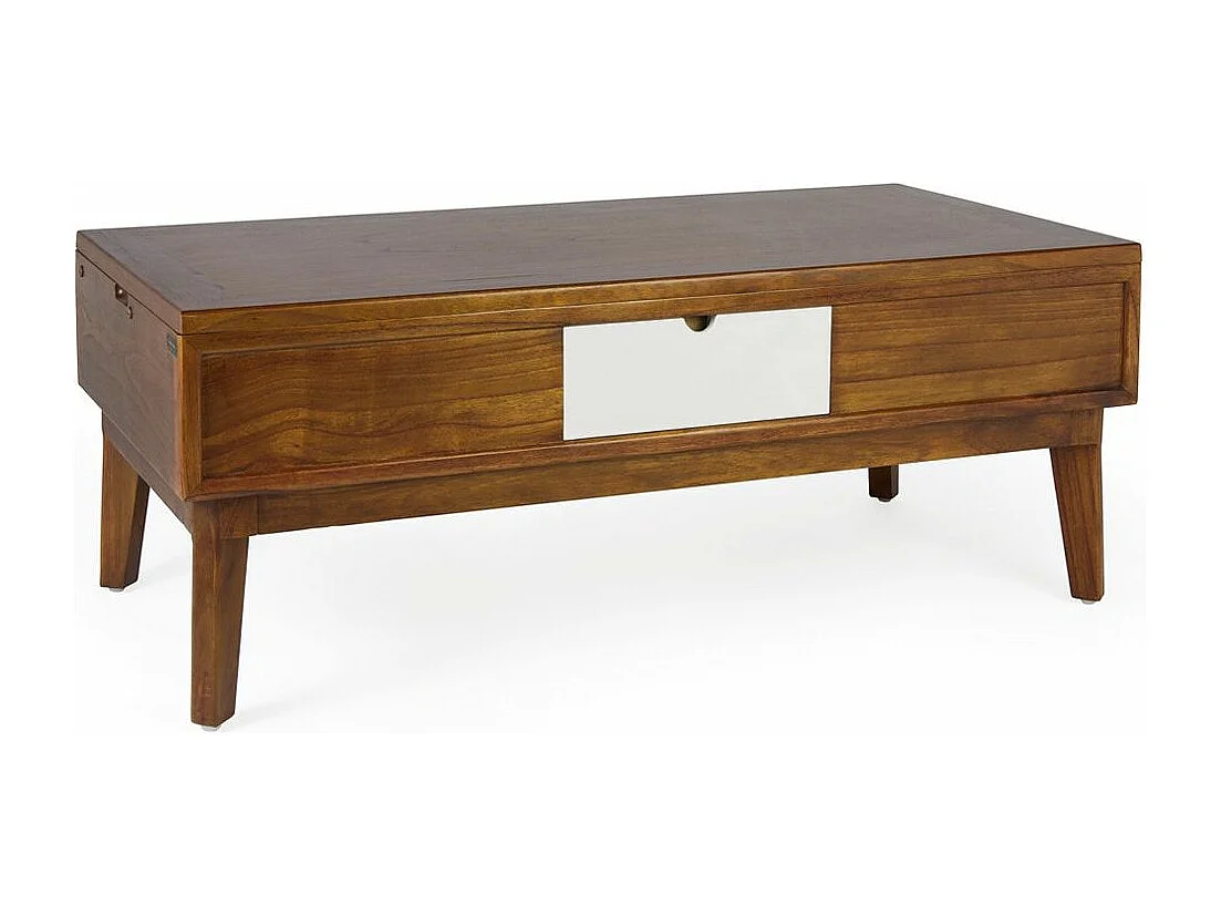 Table basse relevable bois massif de mindi Kretos 115cm