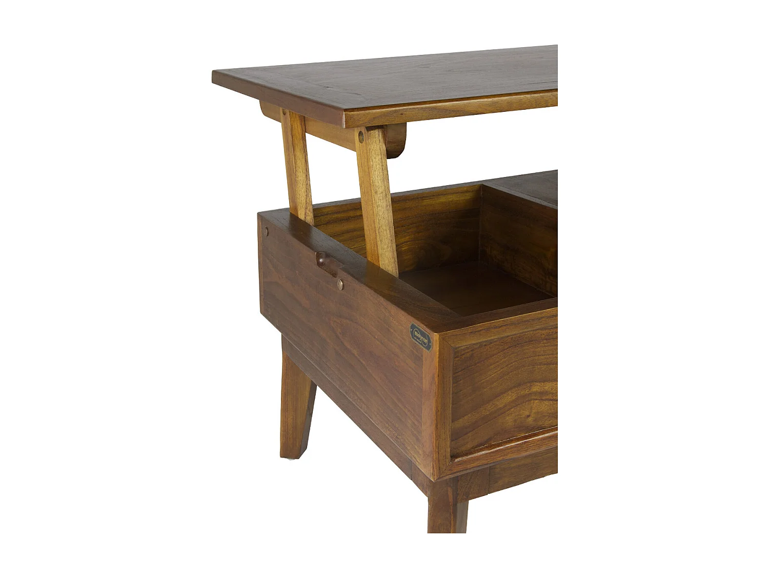 Table basse relevable bois massif de mindi Kretos 115cm