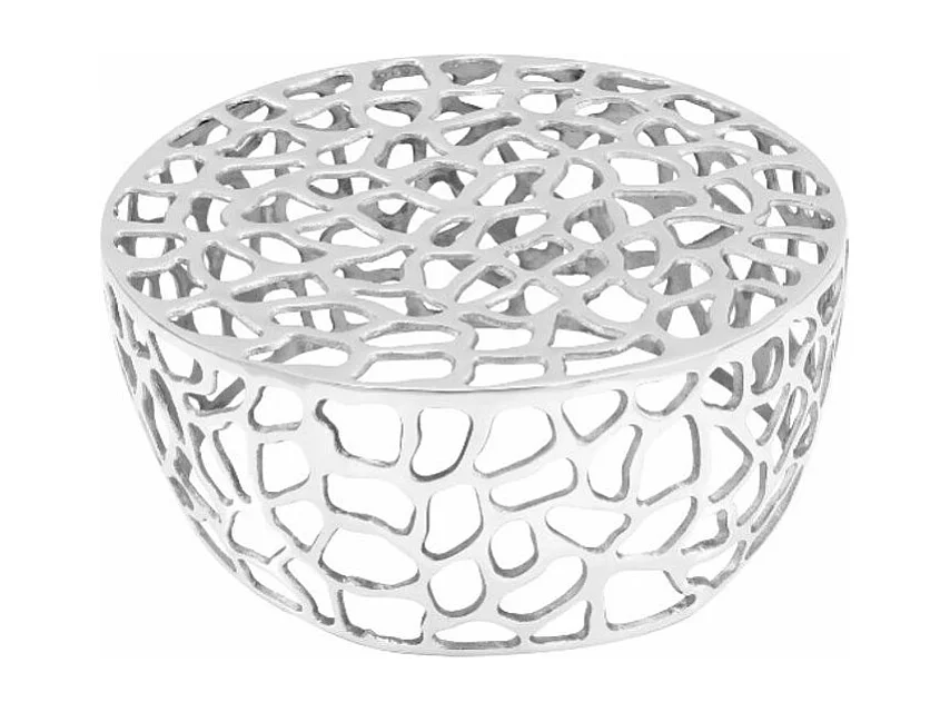 Table basse ronde métal argenté Hope