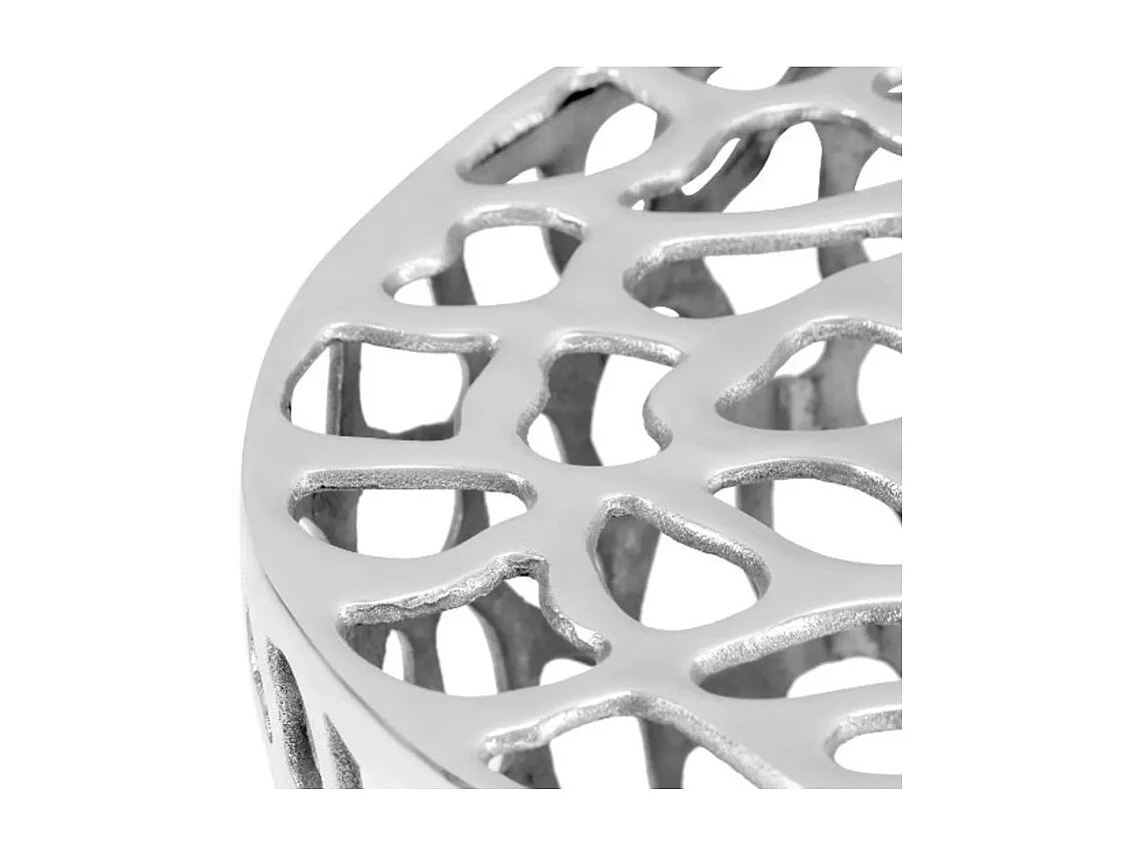 Table basse ronde métal argenté Hope