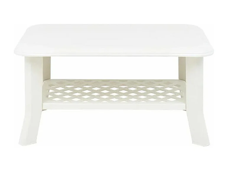 Table basse rectangulaire plastique blanc Manu