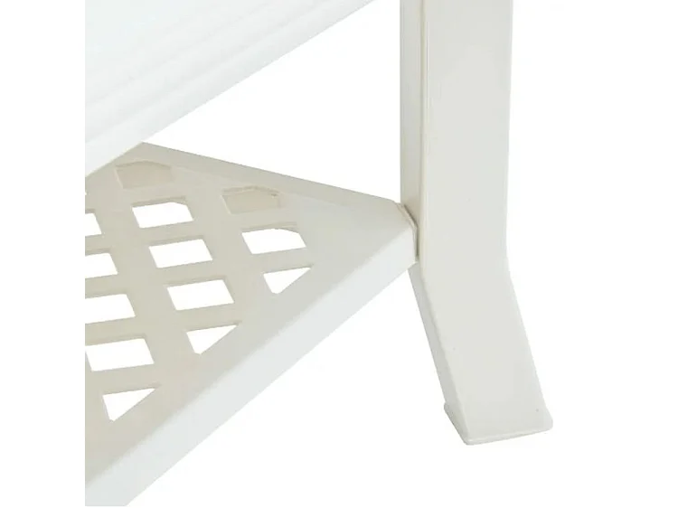 Table basse rectangulaire plastique blanc Manu