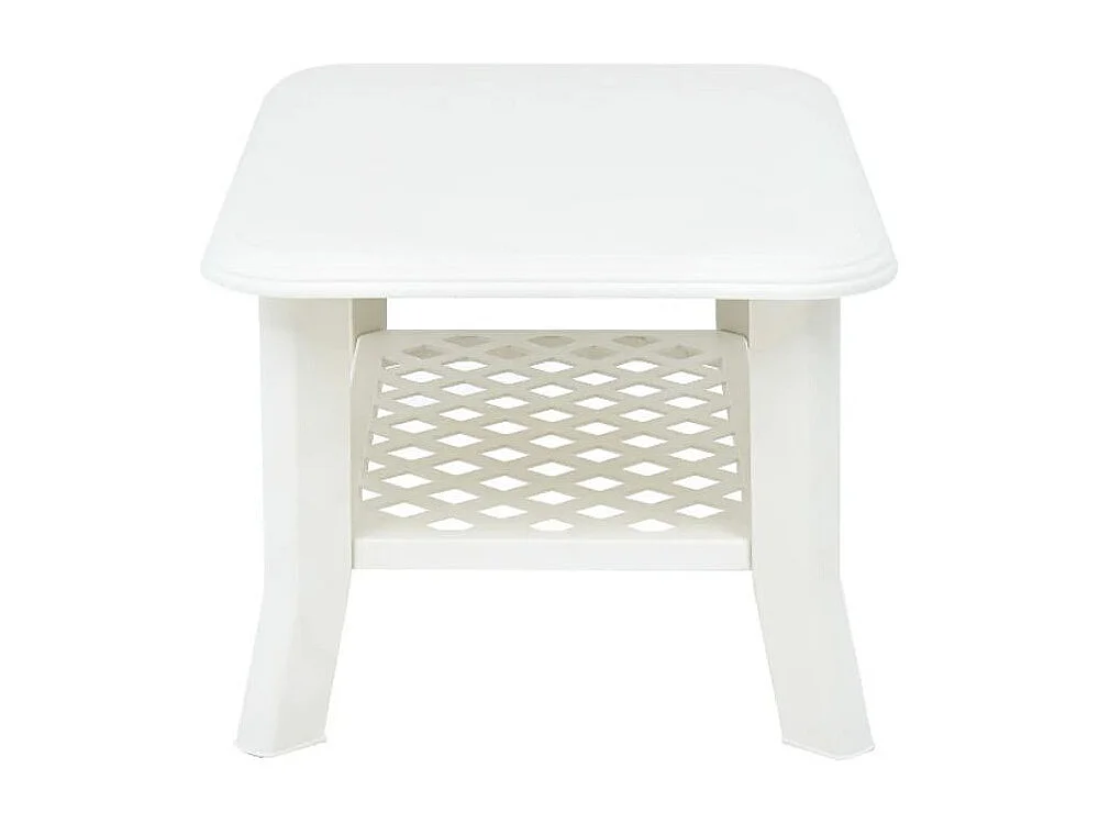 Table basse rectangulaire plastique blanc Manu