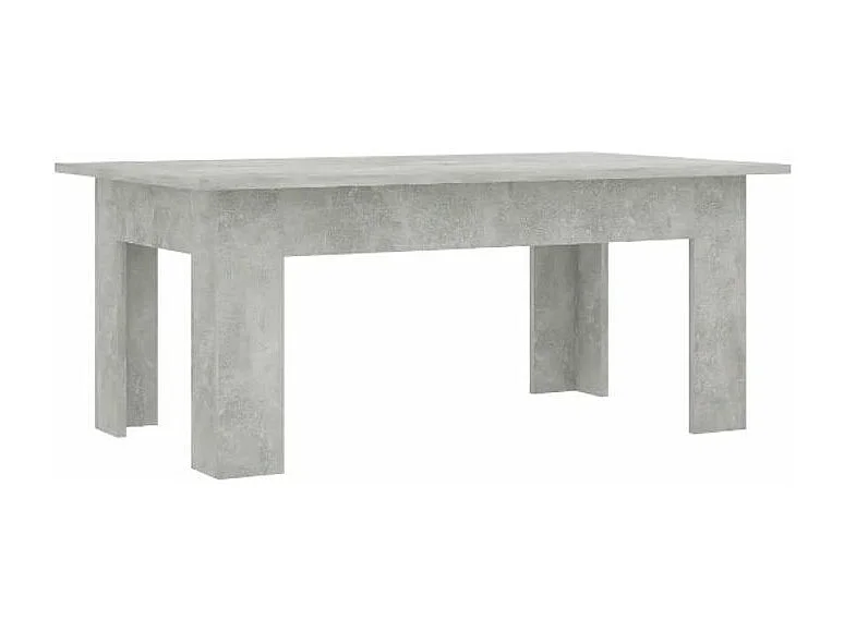 Table basse rectangulaire bois gris béton Léonie