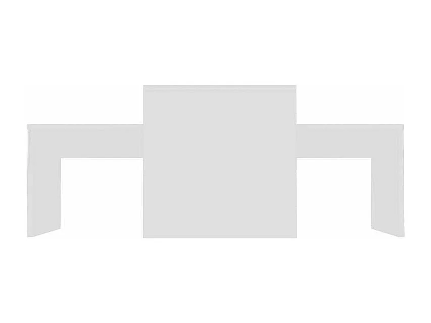 Set de 2 tables basses gigognes bois blanc Folet 100cm