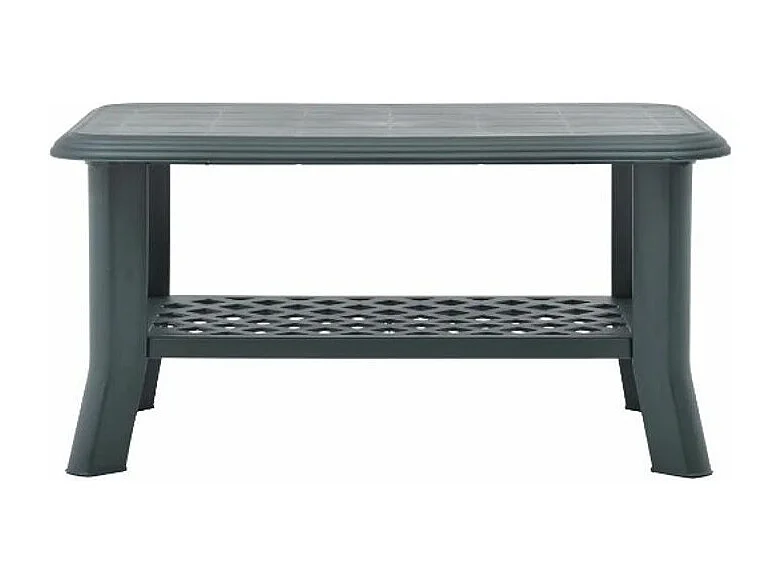 Table basse rectangulaire plastique vert Manu