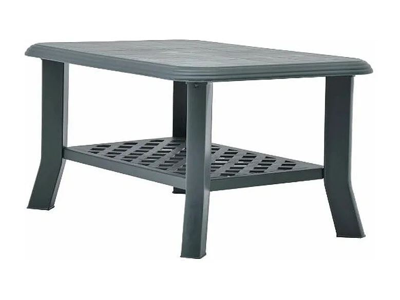 Table basse rectangulaire plastique vert Manu