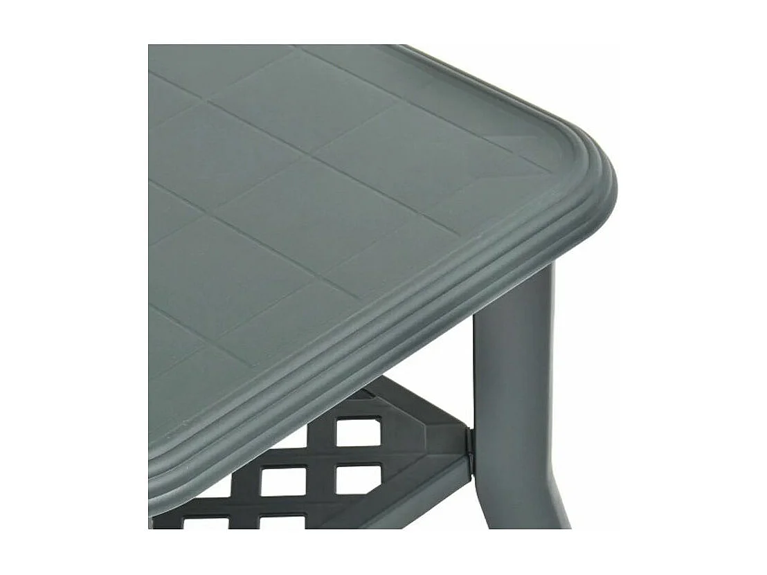 Table basse rectangulaire plastique vert Manu