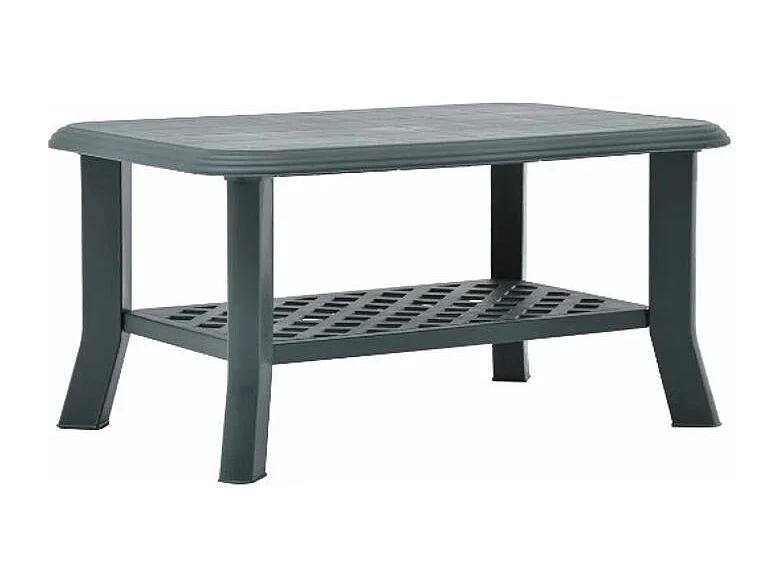 Table basse rectangulaire plastique vert Manu