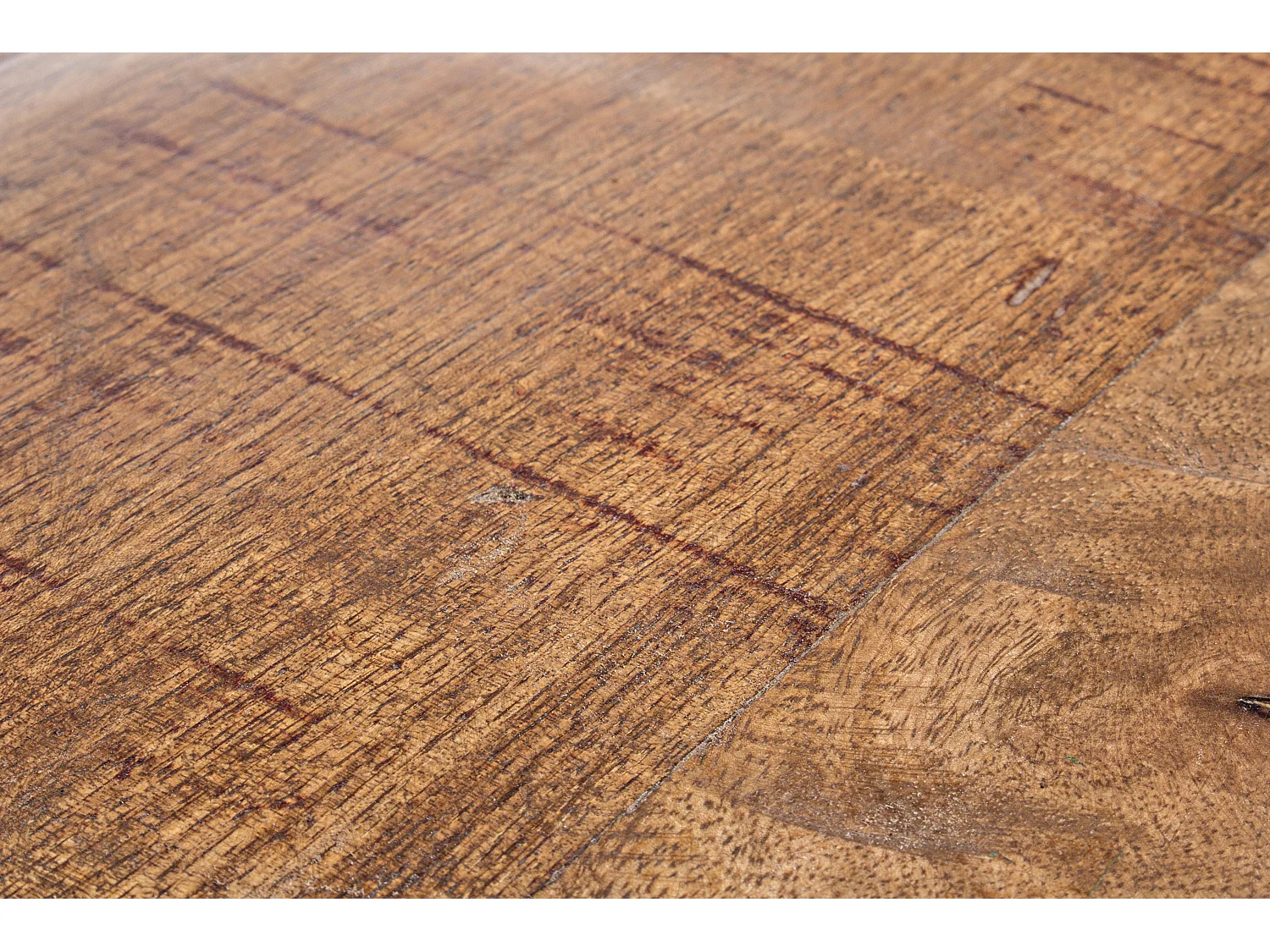 Table basse ronde en bois et acier blanc Lara 90cm