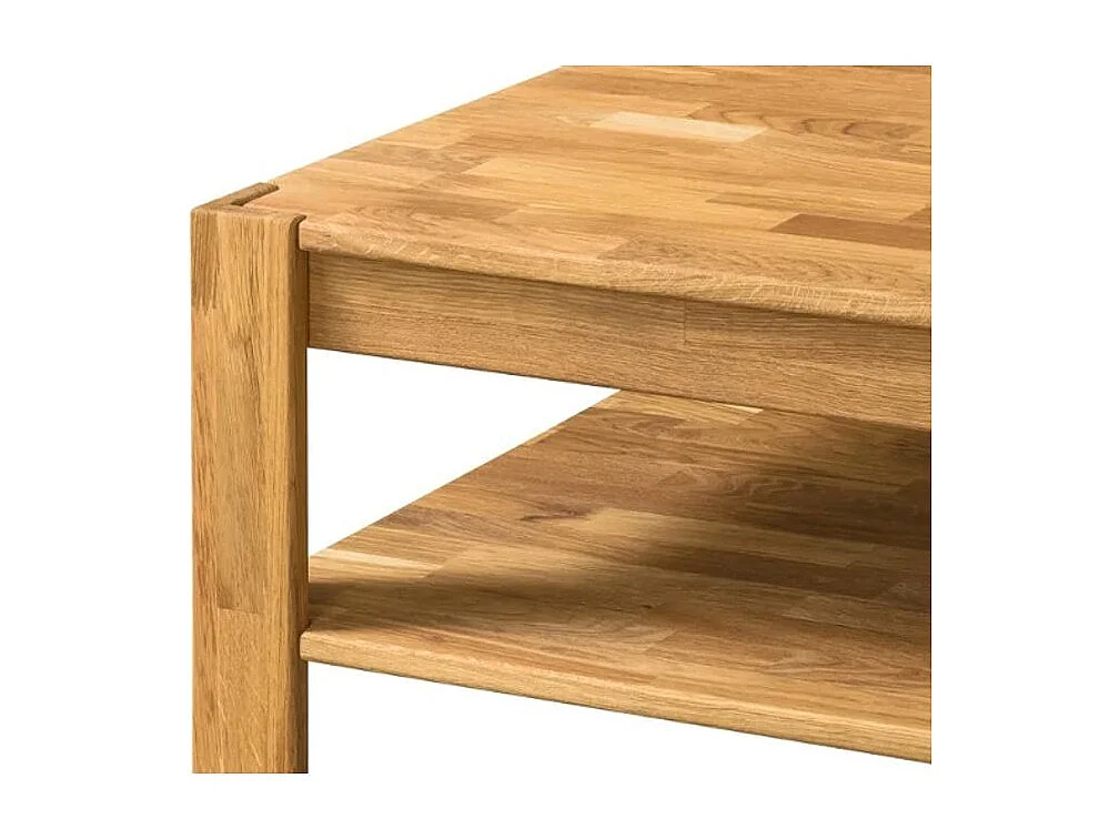 Table basse carrée en bois de chêne massif Ritza 70cm
