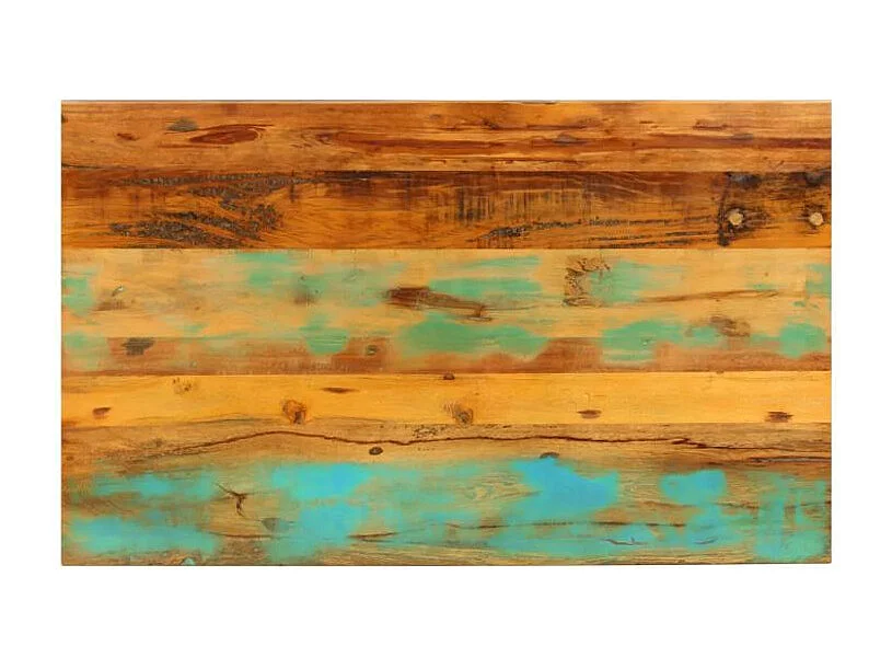 Table basse rectangulaire bois massif recyclé et métal noir Boust 2