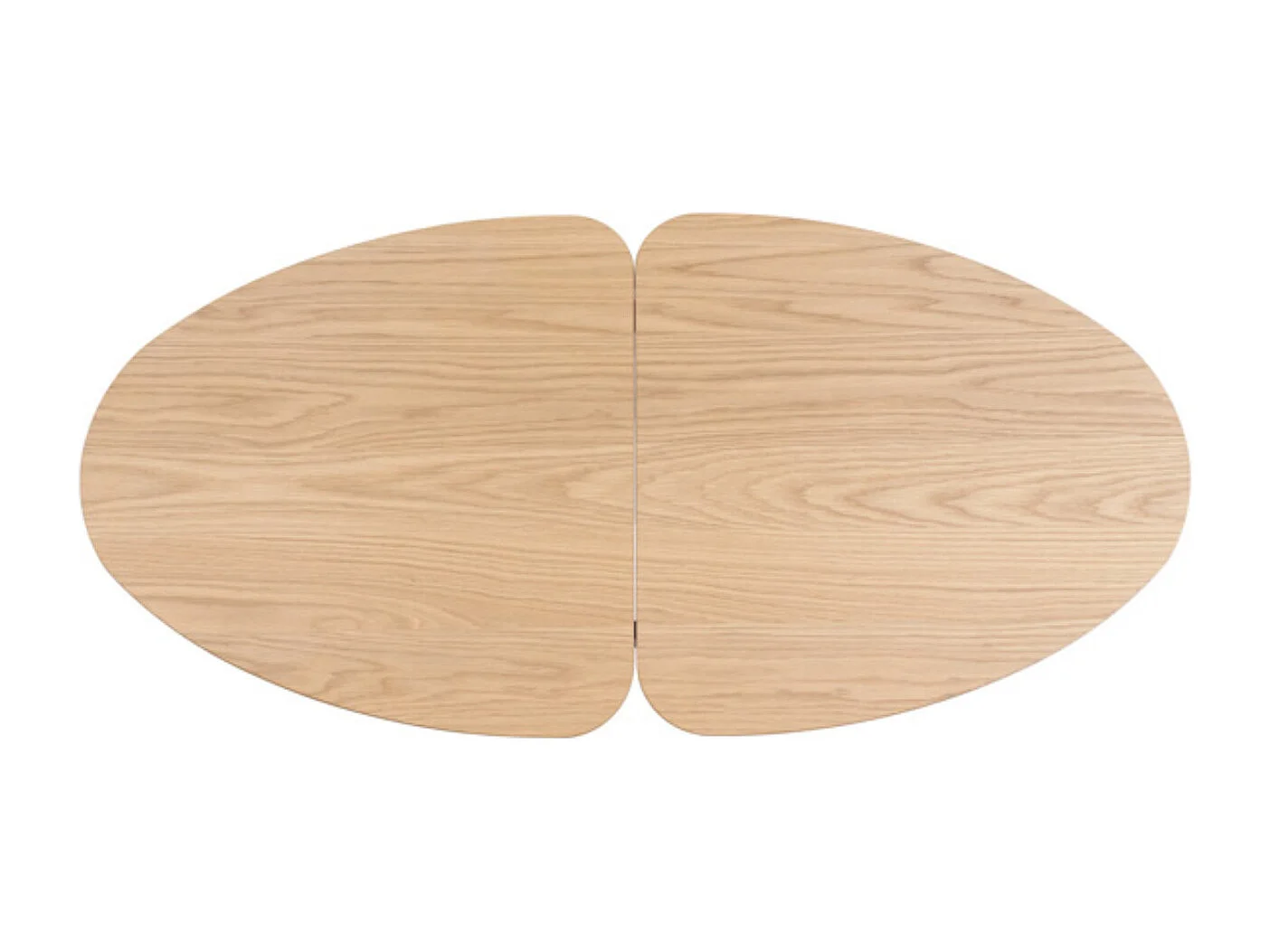 Table basse en chêne naturel et métal noir Dokane