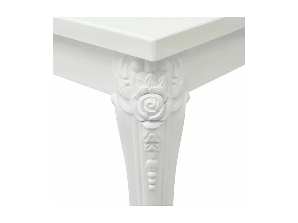 Table basse carrée bois blanc brillant Mento 80cm