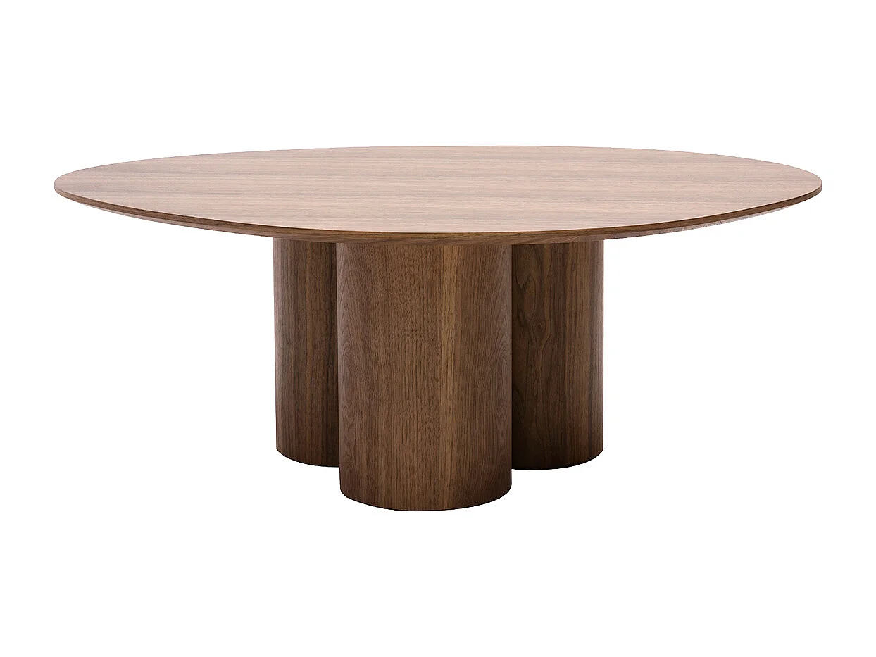 Tavolino da salotto design legno scuro noce L100 cm HOLLEN