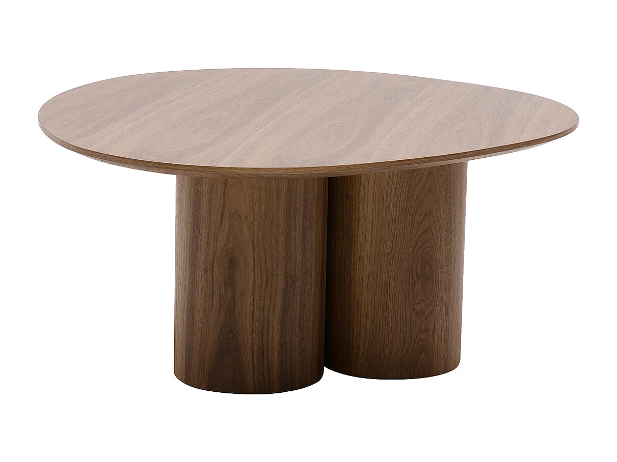 Tavolino da salotto design legno scuro noce L100 cm HOLLEN