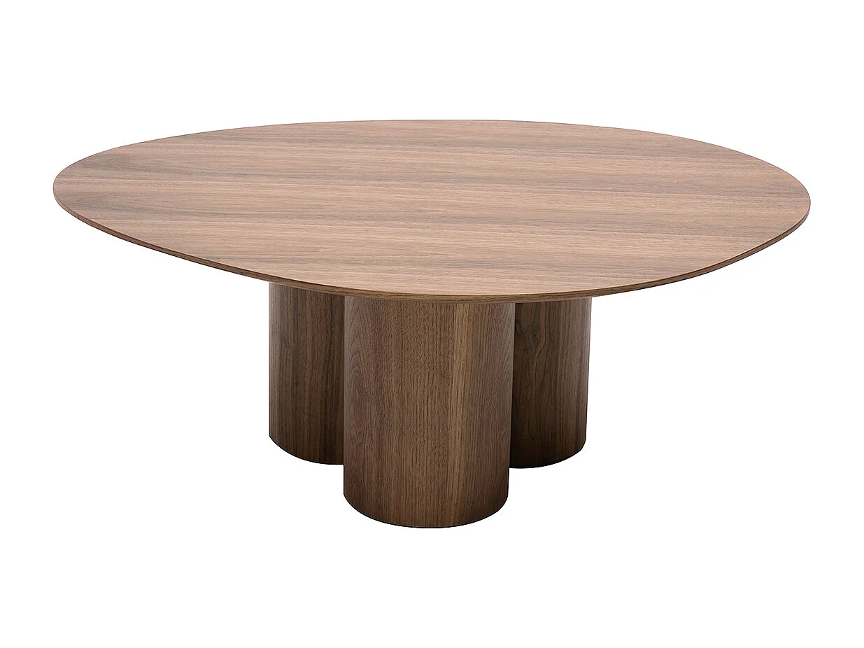 Tavolino da salotto design legno scuro noce L100 cm HOLLEN