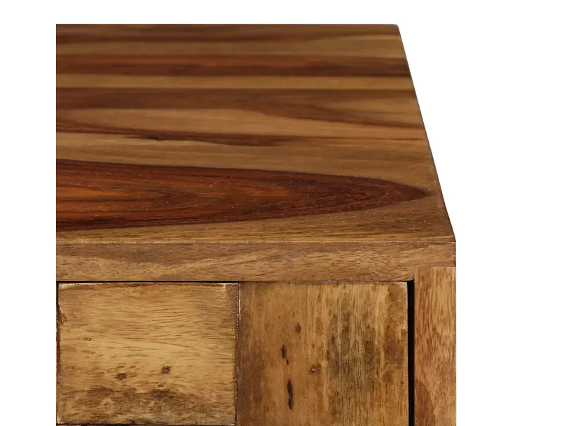 Table basse 1 tiroir sesham massif foncé Bounky