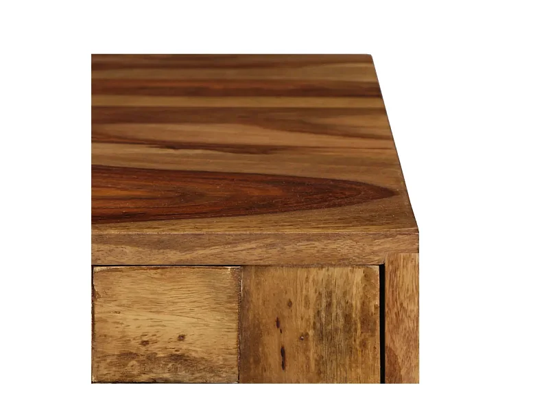 Table basse 1 tiroir sesham massif foncé Bounky