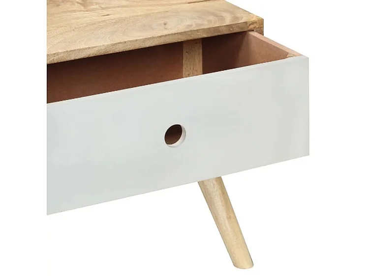 Table basse 1 tiroir manguier massif clair Tavo