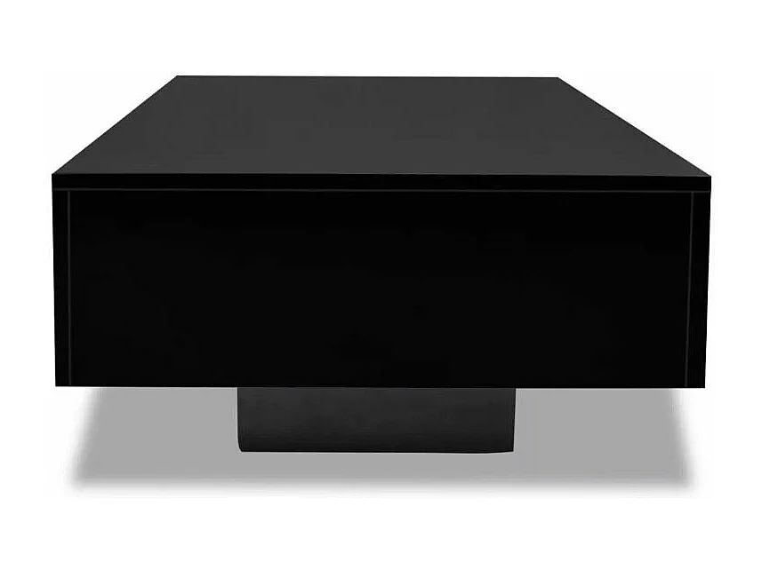 Table basse rectangulaire bois noir brillant Winter