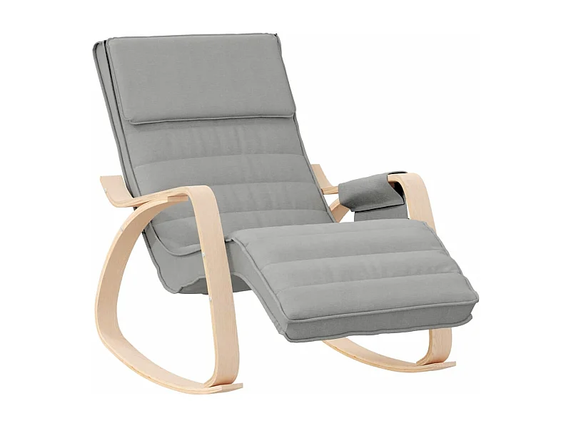 Chaise à bascule Gris clair Tissu