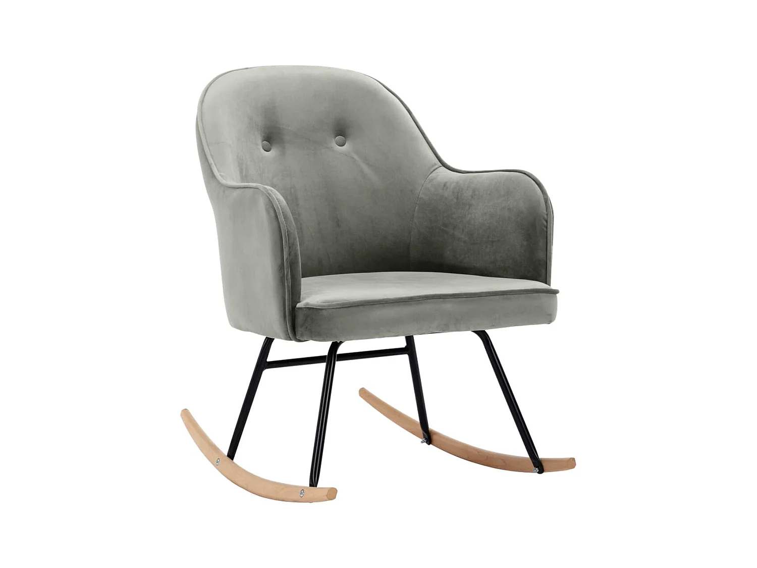 Chaise à bascule Gris Velours