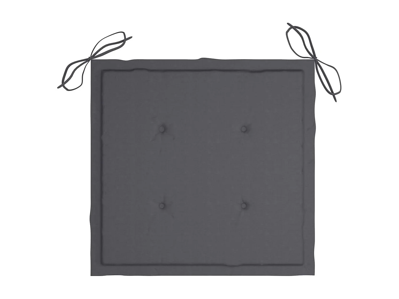 Chaise à bascule avec coussin anthracite Bois de teck solide 2