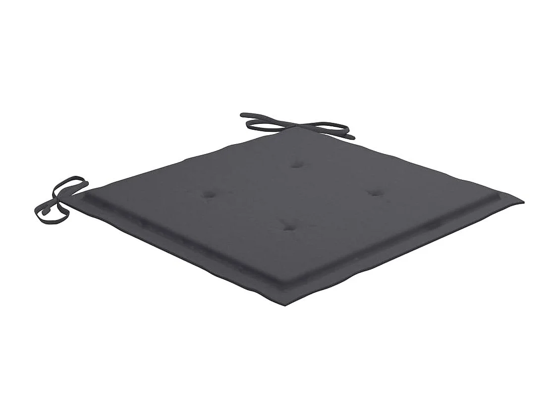 Chaise à bascule avec coussin anthracite Bois de teck solide 2