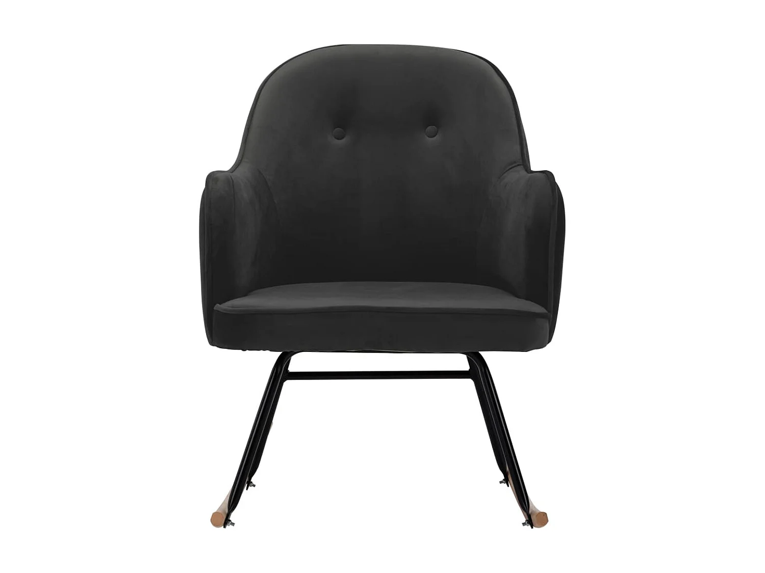 Chaise à bascule Gris foncé Velours 5