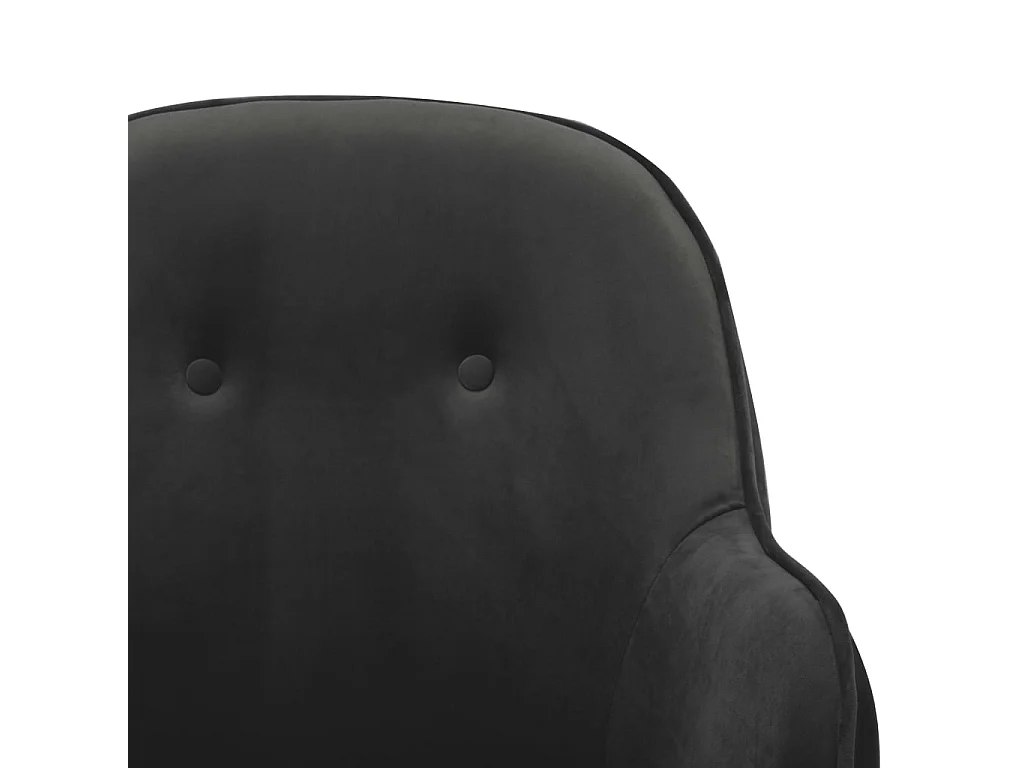Chaise à bascule Gris foncé Velours 5