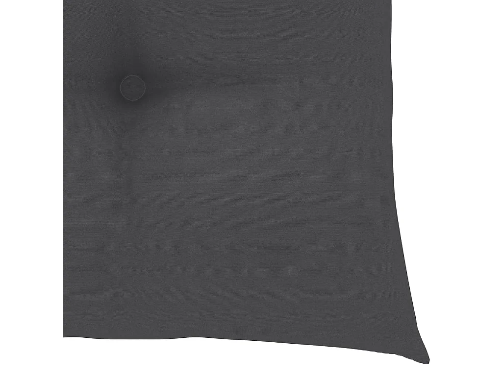 Chaise à bascule avec coussin anthracite Bois de teck solide