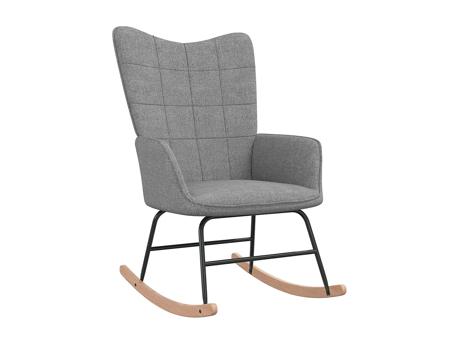 Chaise à bascule Gris clair Tissu 8