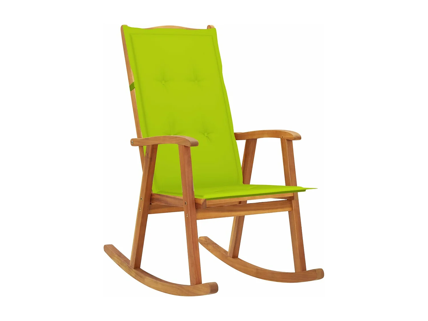 Chaise à bascule avec coussins Bois d'acacia massif 27