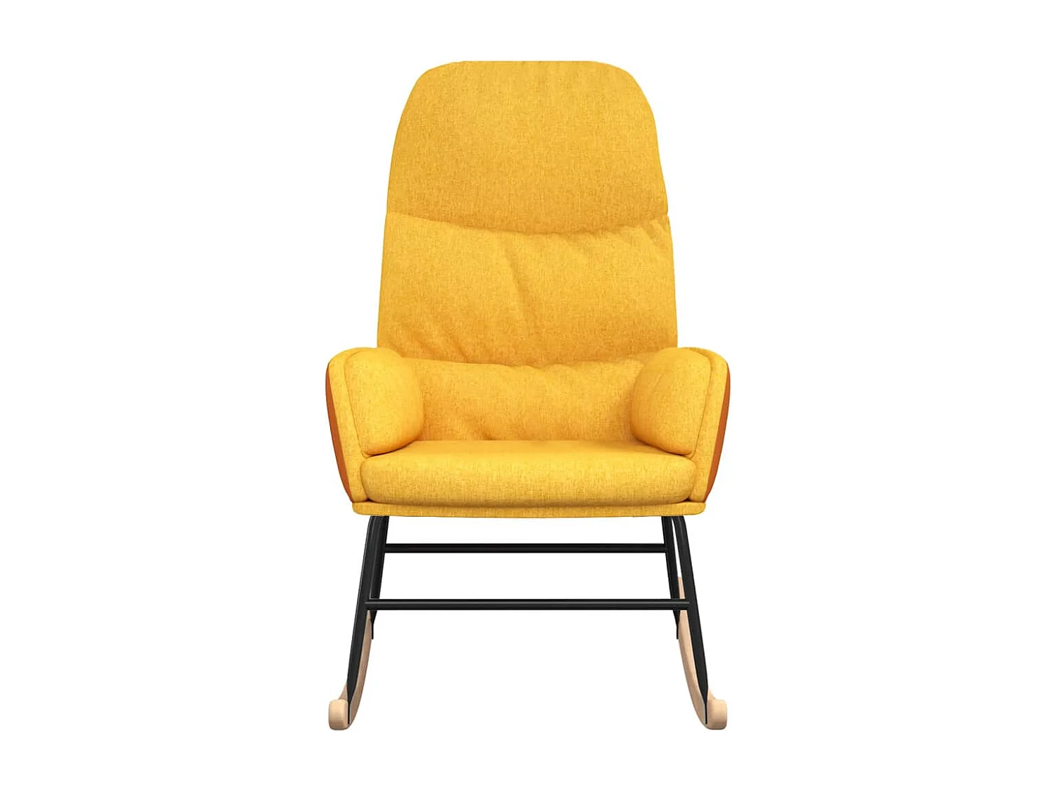 Chaise à bascule Jaune moutarde Tissu