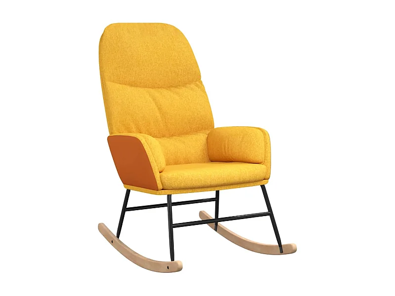 Chaise à bascule Jaune moutarde Tissu
