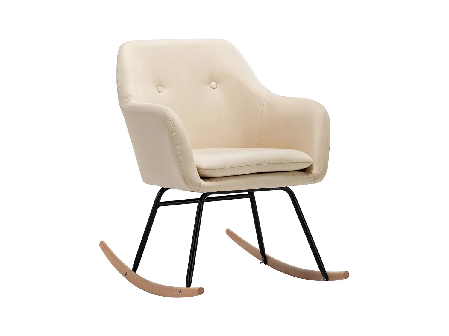 Chaise à bascule Crème Tissu Kooly