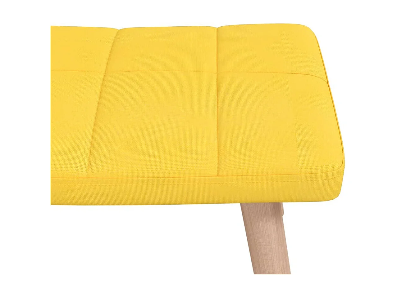 Chaise à bascule avec tabouret Jaune moutarde Tissu 2