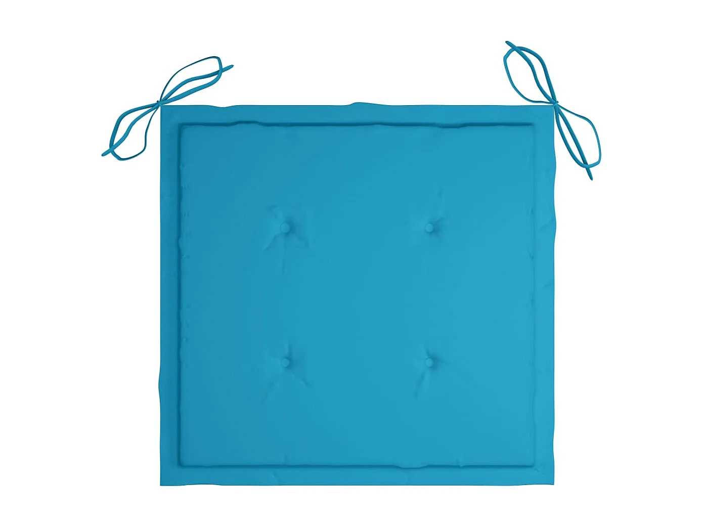 Chaise à bascule avec coussin bleu Bois de teck solide 2