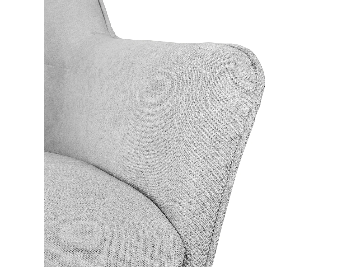 Fauteuil à bascule tissu gris clair et pieds bois clair Kopen 75cm