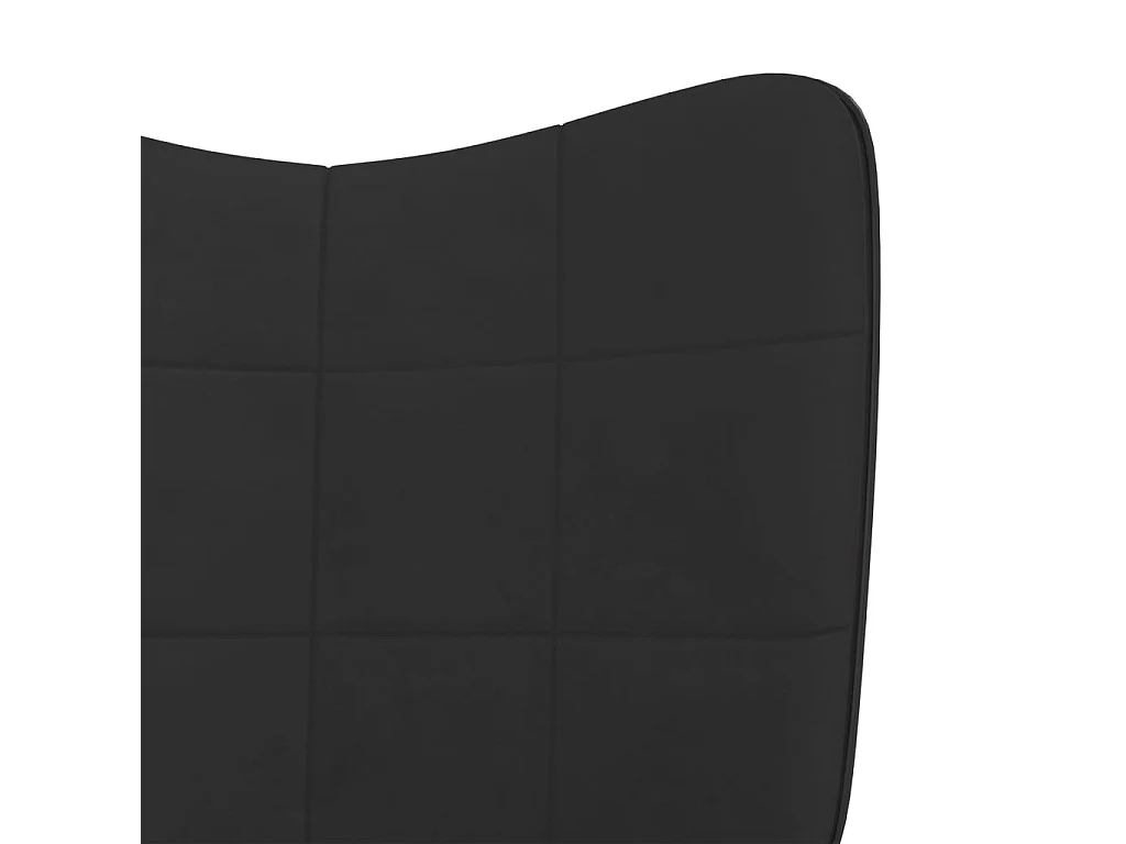 Schommelstoel fluweel en PVC zwart