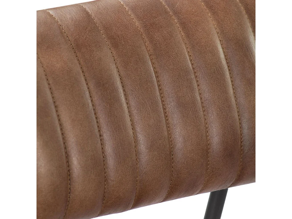 Chaise à bascule Marron clair Cuir véritable