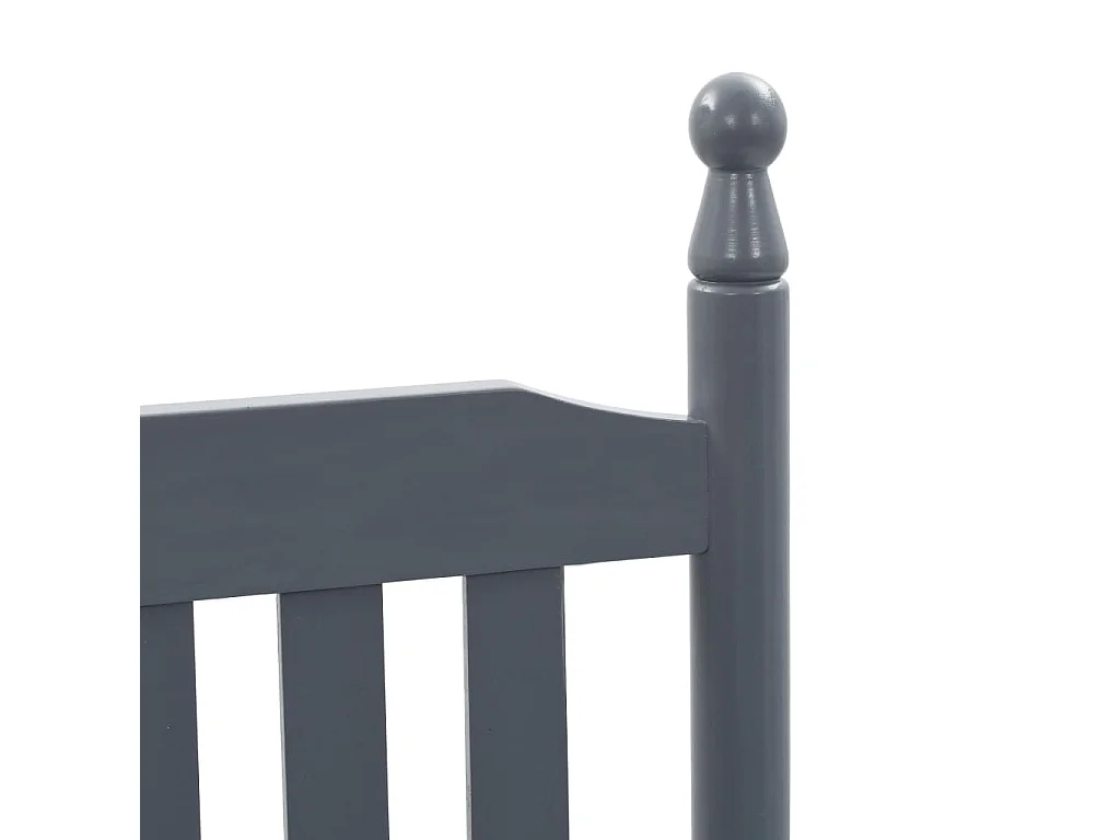 Chaise à bascule avec siège incurvé Gris Bois de peuplier